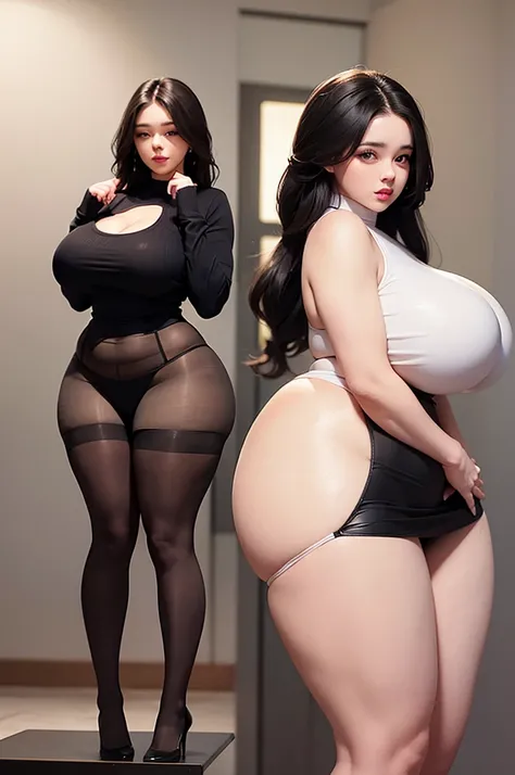 A curvaceous, cute and skinny super large biggest thick ass realist secretary , dressed in a tight-fitting skirt that hugs her voluptuous large and thick hips and round huge thick ass behind. perky breasts, which are just barely contained within the constr...