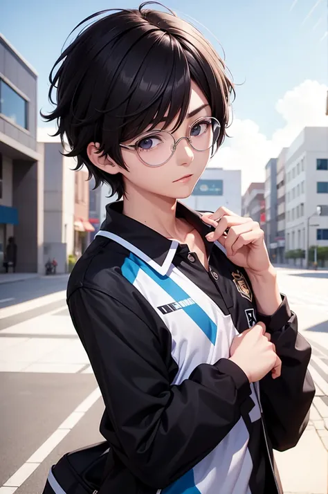 Ren Amamiya Persona,menino anime,soccer uniform , eyeglass