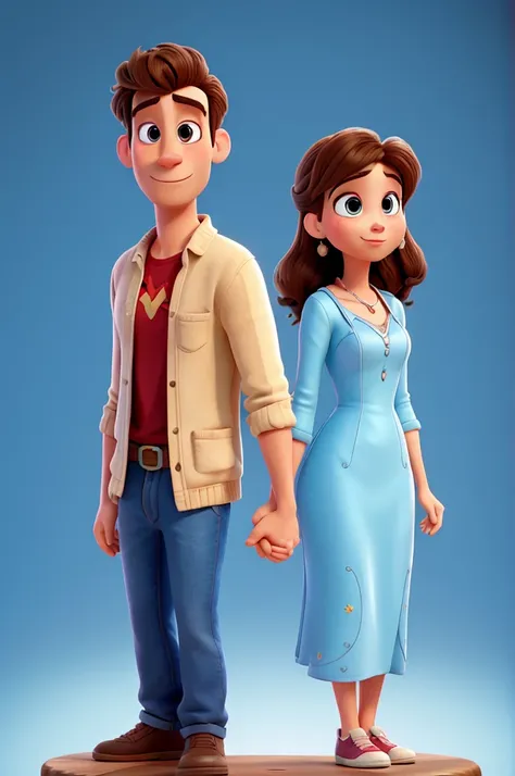 couple of man and woman in Disney Pixar style, high qulity, best qualityer