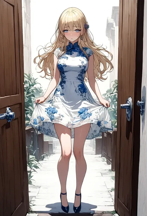 Anime. Baby. Princess. Blonde. Long hair. Blue eyes. Beautiful eyes. Light dress. Shoes. Cold. Runny nose. Snot. Nasal mucus. Sneeze. Sneezing. Sneezes. Snot flows from the nose. Wants to chug. I have to sneeze. Very strong desperate desire to sneeze. She ...