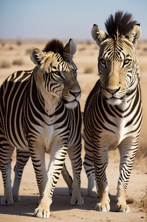 lesbian lioness and zebra