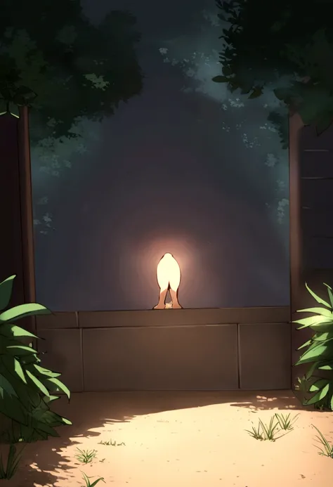 Animemilf pooping in yard nude under view 