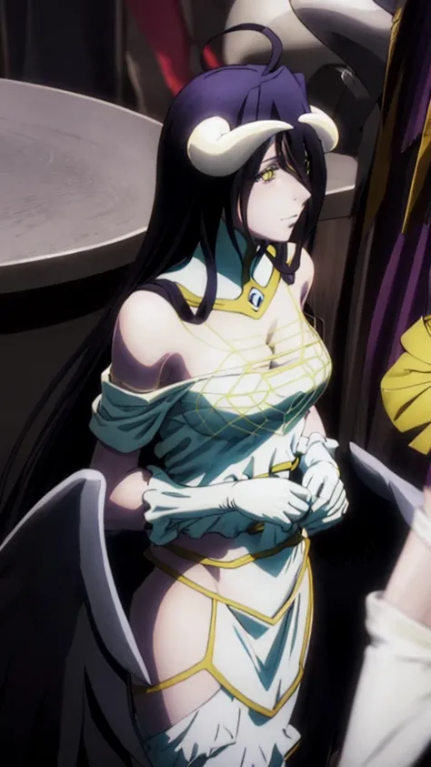 Albedo on the beach in a black bikini 