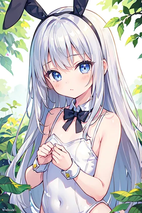 (best quality, masterpiece:1.2), ultra detailed, extremely detailed eyes and face, natural skin texture, detailed skin, natural lighting,
 chibi, 1 girl, 12-years-old, (cute),
 silver hair, middle hair, straight hair, shiny hair,
 blue eyes,
 flat chest,
 ...