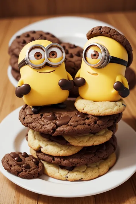 minions comendo um cookies
