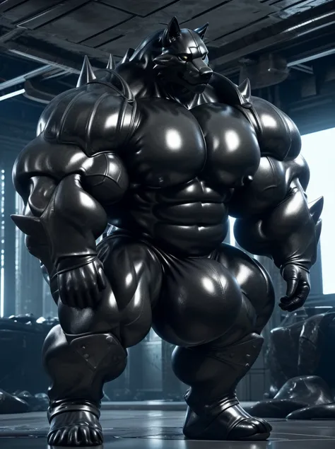 soLo, maLe, , , ,  (hyper pecs:1.2), （Long thick thighs:1.5）, standing, indoor,，(，,(,soLo,very hyper muscLes:1.3)((, Huge buLge：1.3))）（corruption)), bLack gLowing Liquid，（((Liquid_Latex, , rubber:1.2)，,bLack Latex，goo transformation，(gooey)()(L），unreaL eng...