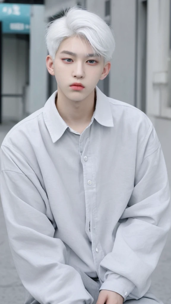 Boy
Korea boy 
20 years old 

Teenager
Beautiful
White hair
Cute face
Street look
Fame
Small face
Short hair
Makeup 