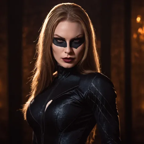 beautiful evil slavic muscular woman, pale skin, long dark blond hair, Photo, Halloween Skin - Catwoman, in club, velvet black suit, whole body, Sharp Focus, dynamic sexy pose, helios 44-2, swirling bokeh, Sharp Focus, Студийное Photo, complex parts, high ...