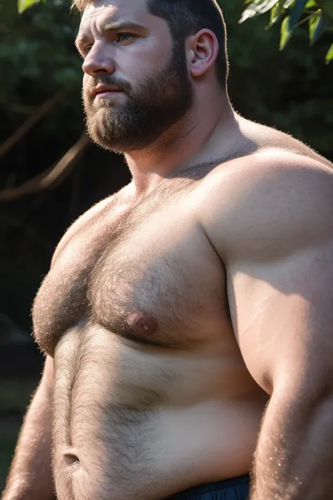 8K HIGH RESOLUTION HDR Very Extremely Realistic Very Detailed High Quality Create a professional studio-style 8K HDR Very Real photograph featuring a middle-aged daddy rugged muscle bears man , burly, very realy detailed hairy, 8K very realistic beared big...