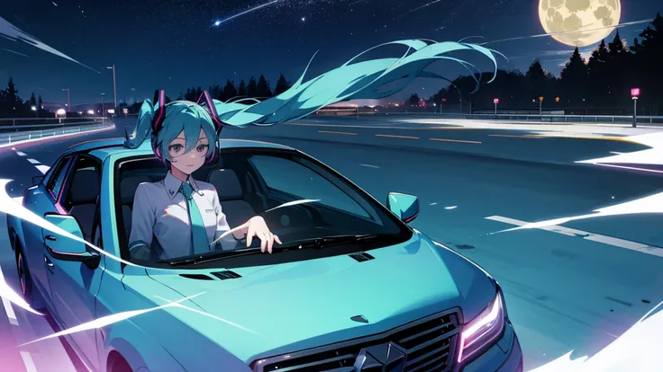 Hatsune Miku Drive Under the Moon