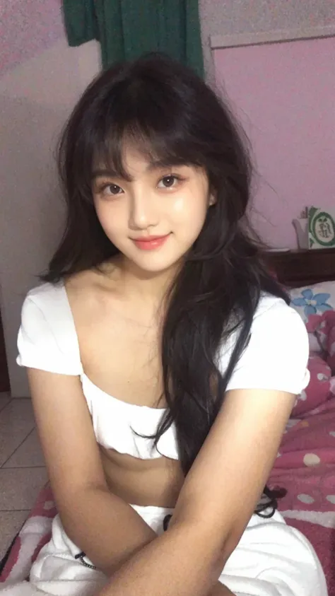 a beautiful korean girl, 20 years old