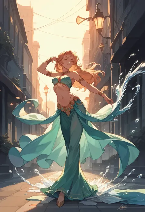 cover page, highres, top quality, best quality, paid reward available, unparalleled masterpiece, perfect artwork, absurdres, High-quality illustrations, super high resolution, detailed background, perfect anatomy, dancer, graceful, elegant pose, joy, city ...