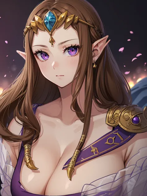 ((((Exposed shoulders)))),((())),(((((Side angle))))),(((Expressionless))),((((Striking a sexy pose)))))),((Upper Body)),((alone)),((),Anime art style,masterpiece,(Highest quality), (Super detailed),(Very delicate and beautiful),(ponytail),(detailedな顔と目),B...