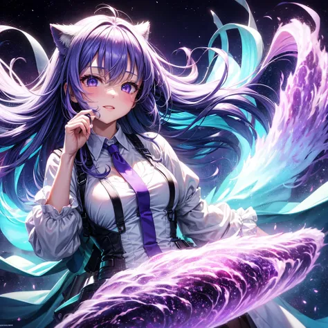 waifu in a cloud of ultra violet dust