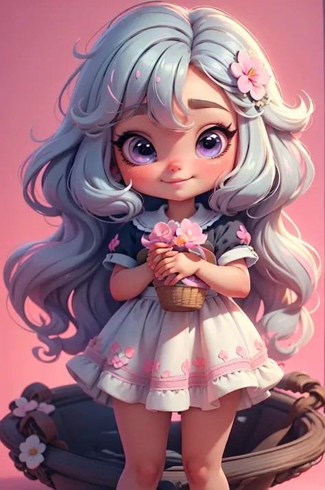 imagem de alta qualidade de uma boneca chibi taylor swift: boneca chibi ,illustration,detalhes delicados,pose encantadora,lovely...