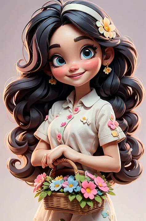 imagem de alta qualidade de uma boneca chibi megan fox: boneca chibi ,illustration,detalhes delicados,pose encantadora,lovely ex...