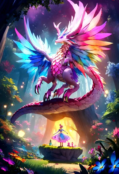 Create a Disney-style 3D dragon with your friends in an enchanted forest 