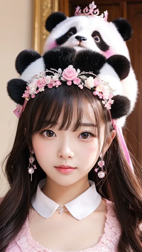 Panda　Pink　gorgeous　crown