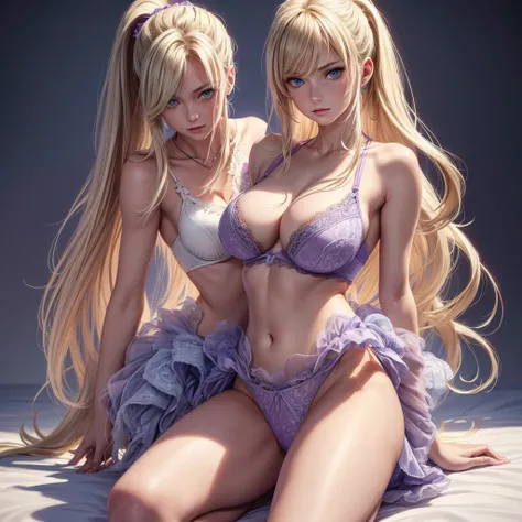 ((Solo)),(best quality: 1.4),Full body , high resolution, masterpiece, 4k, ultra detailed, very beautiful girl masterpiece, sexy blonde, long hair, ponytail, blue eyes, expressive eyes, detailed skin, realistic skin texture, texture, detailed eyes, beautif...