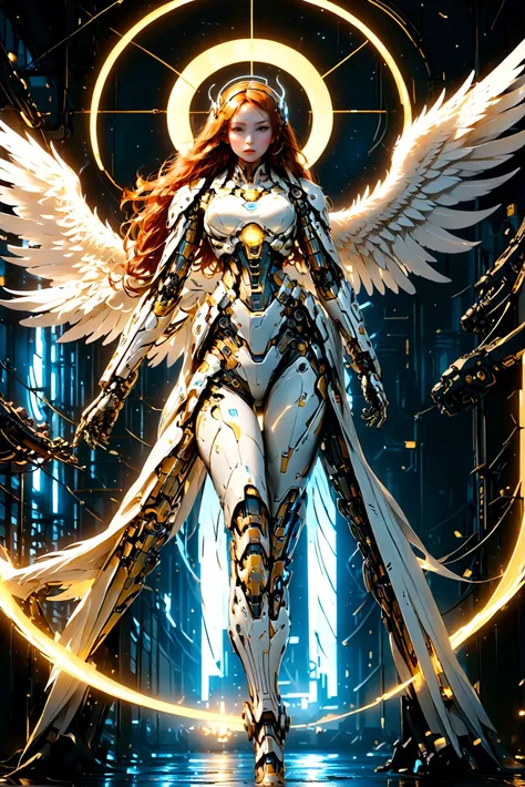 you have a mission!! task (((the most beautiful bionic angel in a perfectly tailored outfit in a given situation))), (give the s...