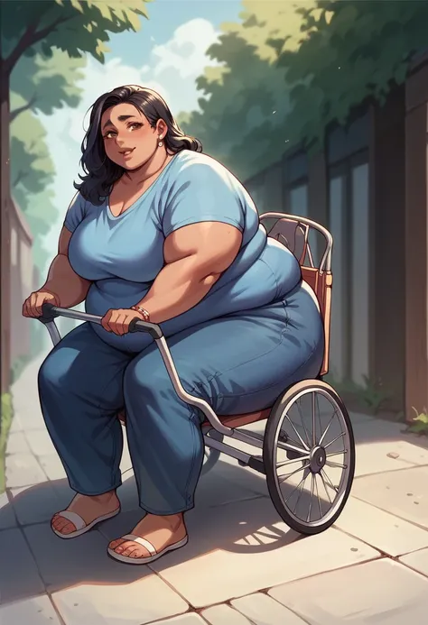 very obese black woman in wheelchair