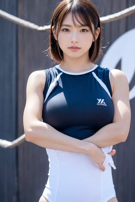 (8K, RAW Photos,Highest quality, High resolution:1.1), (Ultra-realistic:1.4),(Realistic, Realistic:1.3),The Beauty of Japan、((Upper Body:1.3))、Gymnastics Team - Flexible Leotards and Grips