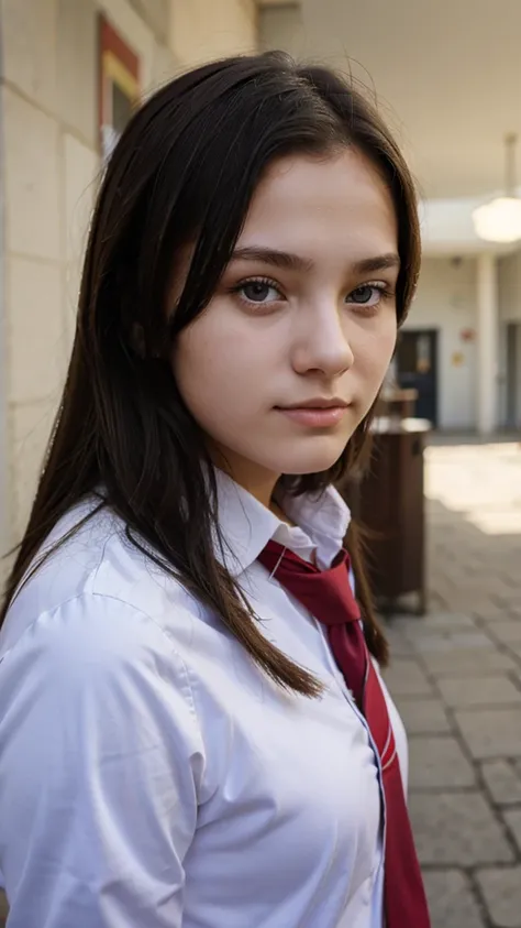 Russian beautiful high school student