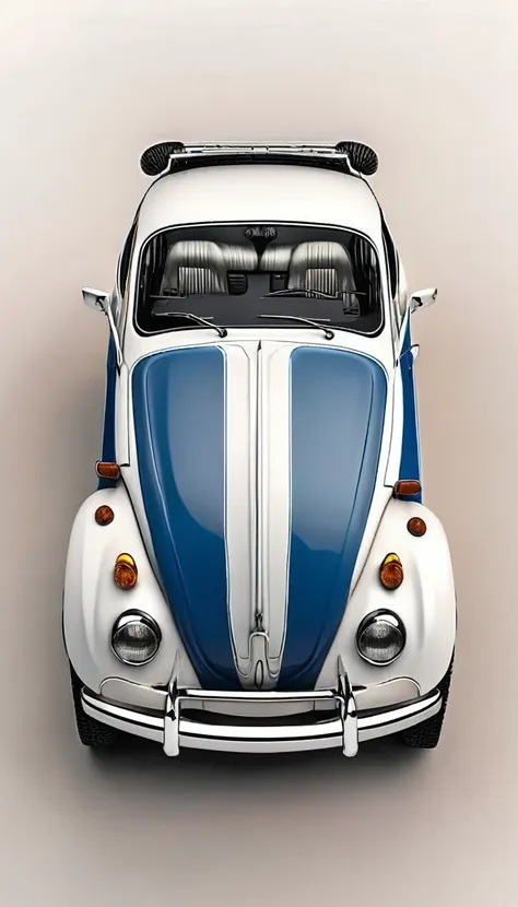 photographed from the front、volkswagen beetle-based custom car、designing the future、police vehicles、siren、white and blue two-ton...