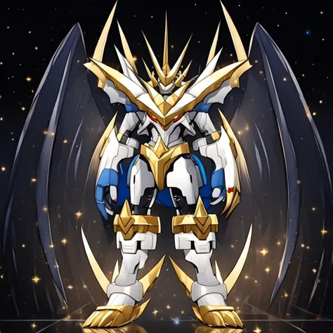 独奏. imperialdramon paladin mode. armor. sword. holding a sword.