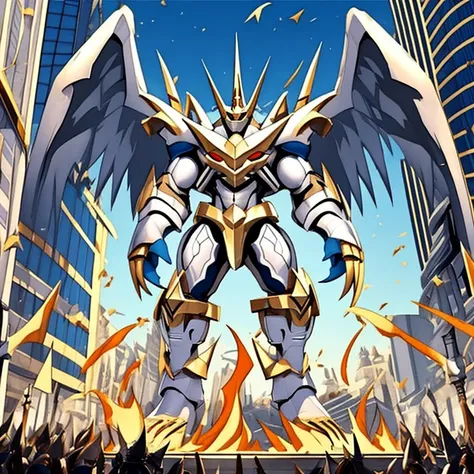 (solo. masterpiece. official art. 8k. best quality. detailed full body. full body.)
 
(situation 1 : dominating Imperialdramon_Paladin_Mode. Imperialdramon_Paladin_Mode is over 1000 meters long. focus GIANT mechanical Muscular Imperialdramon_Paladin_Mode i...