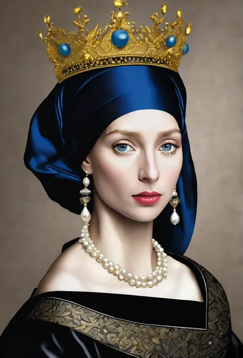  "Girl with a Pearl Earring as a Queen Dark 