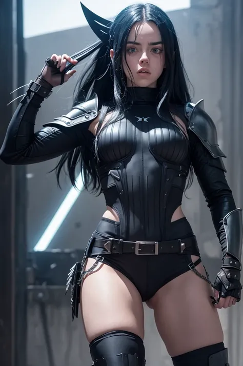 Billie Eilish Dressed in Wolverine Armor