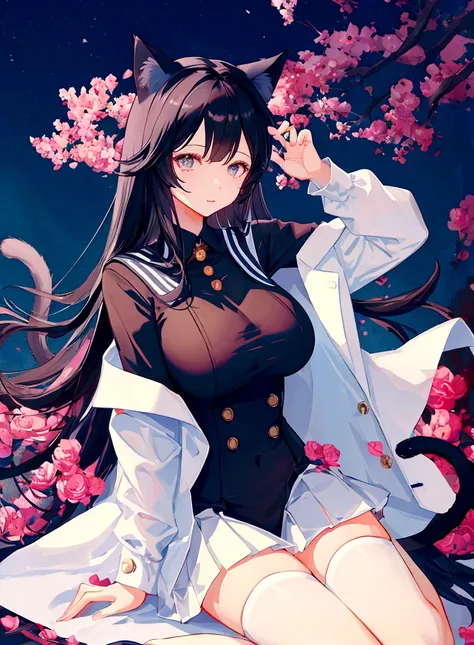 Cat ear、Big Breasts、Sailor suit、young、Black Hair、Stylish