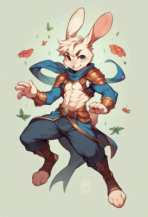 rabbit, mythology, god, full body, pose