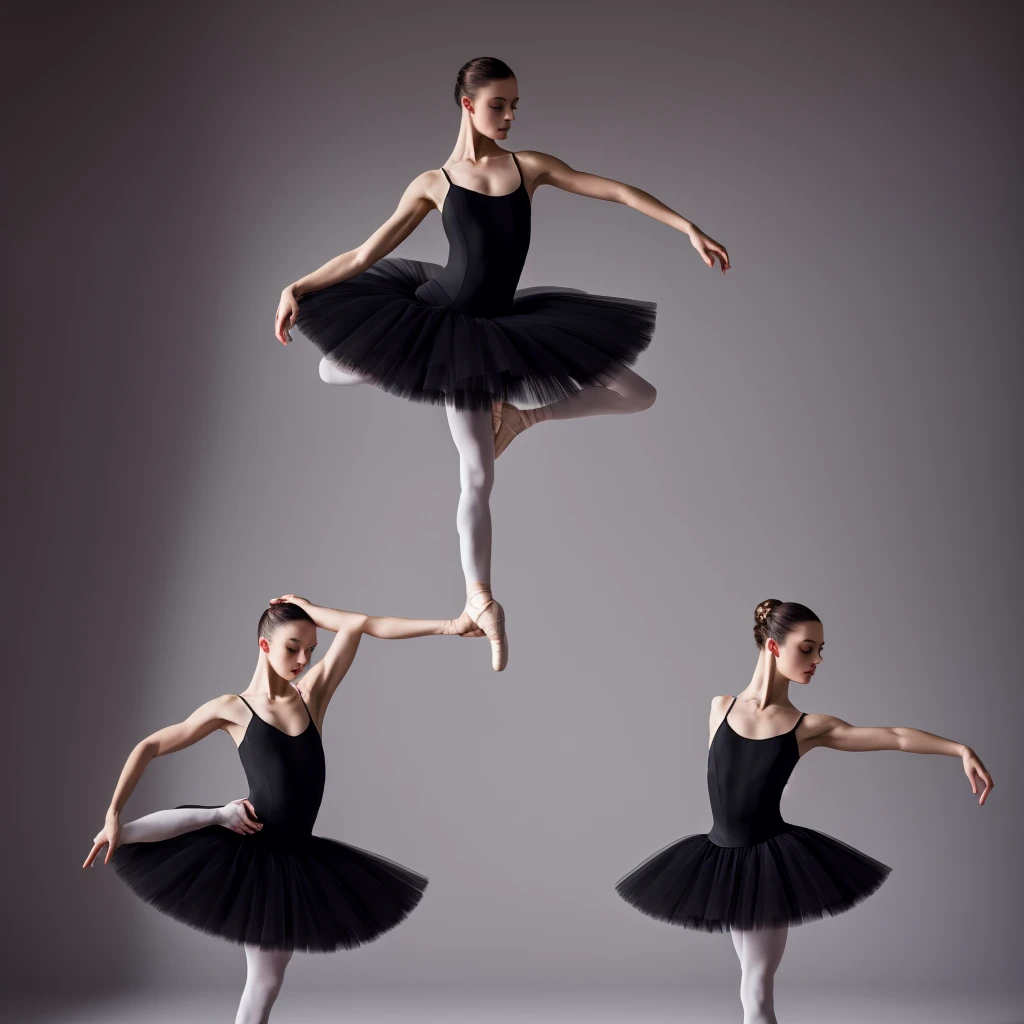 a beautiful ballerina in a long black ballet dress,graceful ballet dance pose,elegant ballet dancer,cinematic dramatic red studio lighting,highly detailed photorealistic 8k masterpiece