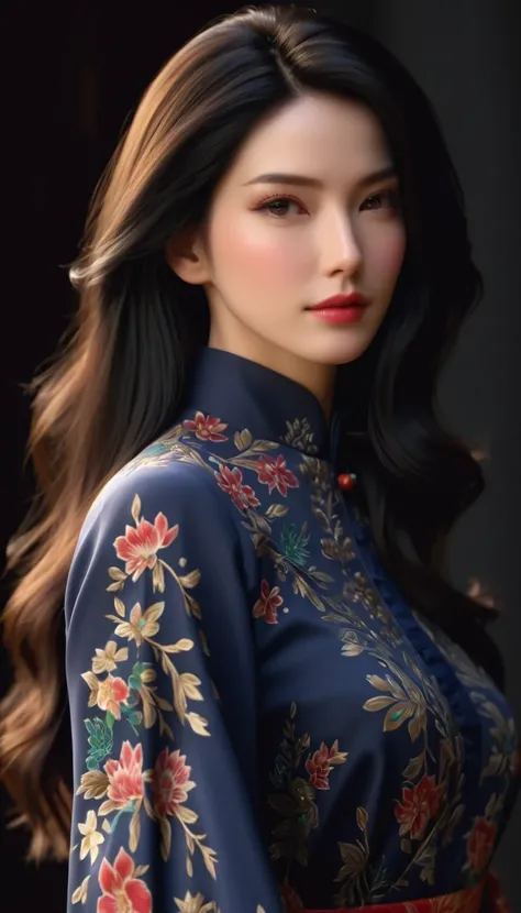 ((最大16K解像度のmasterpiece:1.6)),beautiful,Highest quality,Absolutely wonderful,Very detailed,Ultra-high resolution,masterpiece,Realistic,Realistic,Increased depth of field,Cinematic Light, 
One elegant mature woman, Long black hair,beautiful顔,Very detailedな顔の...