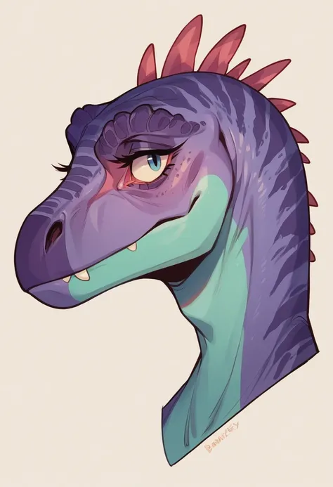  barney the dinosaur, woman version, purple dinosaur