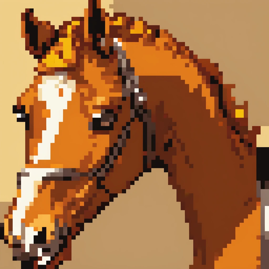 horse,  Pixel art, PixArFK, 