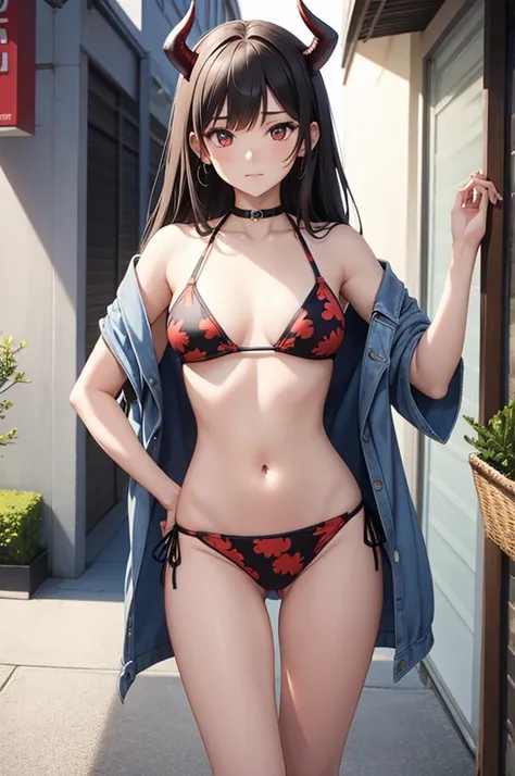 demon print bikini