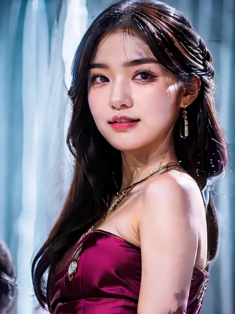 Yuu Ji-min is a 24-year-old Korean young adult. She has a fatal and captivating appearance combined with a slender stature. Her hair is mid-purple black and long, enhancing her beauty and radiance. 
Her face is oval and her eyes are large and expressive, c...