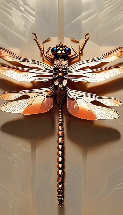 oniyannma、dragonfly、metallic body、orange、mechanization