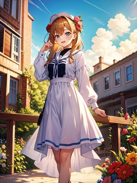 （There&#39;s a screw in the head）, maid, （Evil Eye, A bad looking person with white eyes, It&#39;s a red eyeliner）,whole body絵, She is wearing a maid uniform and the background is a dark and desolate landscape., Horror movie atmosphere. Her figure is extre...