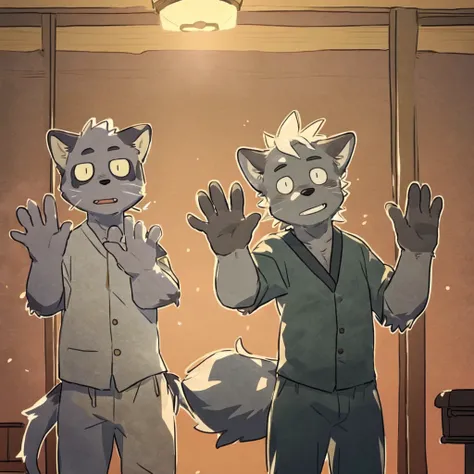 by milkytiger1145, donkeyramen, wfa (hajime_tanaka,shun_imai),Duo, Tatami Room Background, Waving, Looking At Viewer