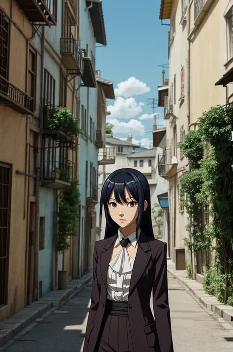 A background of Ririsa from the anime 2.5D-jigen and Ririsa 