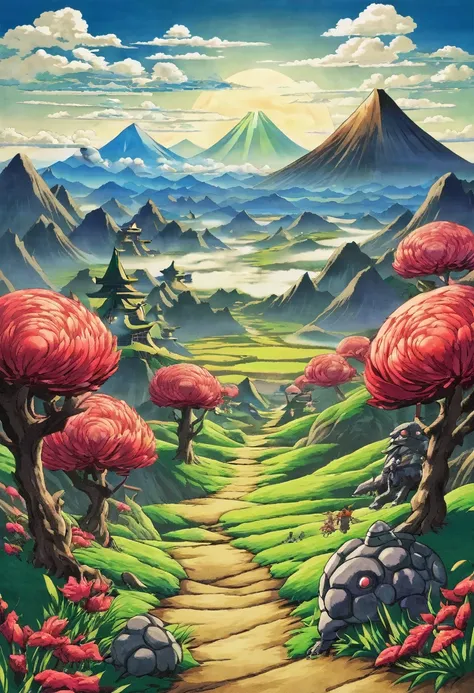 Zelda Style　landscape　painful　hope　Monster　Kazehiki