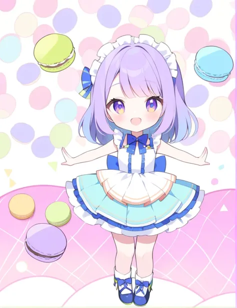 Macarons girl,lively,play on macarons land