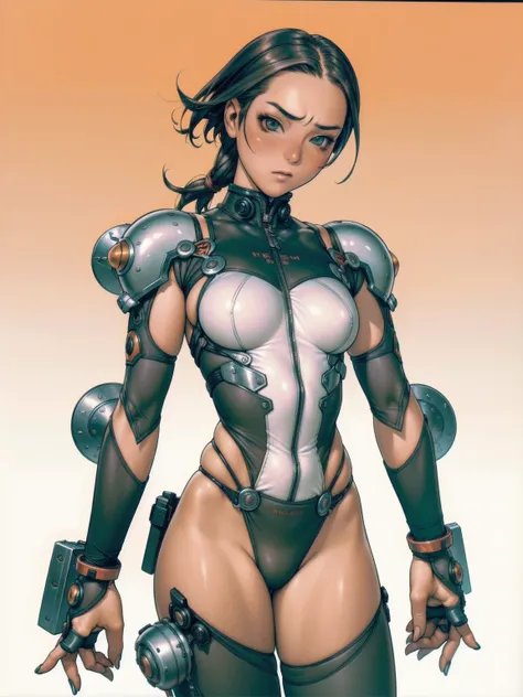 (((Juri Street Fighter))), ((best qualityer)), (((Venom outfit))), (((slim))), (Muscles), (((fit body armor suit))), ((Perfect masterpiece)), (detailded: 1.4), (absurdrez), (((long hair with heavy bangs covering the entire forehead))), (((full body fitness...