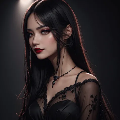 The highest image quality, pending details, ultra-high resolution, (真实感: 1.4), the best illustration, favor details, Highly condensed 1girl, with a delicate and beautiful face, Asian characteristics, long straight hair, Bblack hair, Fair Skin, eyes browns,...