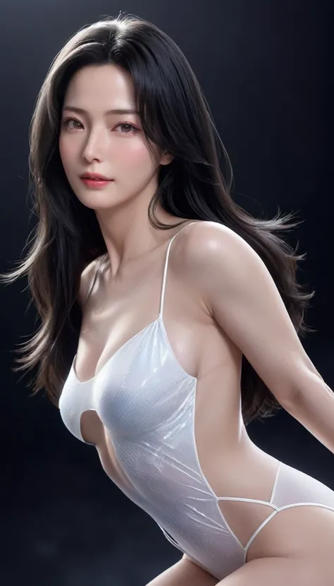 ((最大16K解像度のmasterpiece:1.6)), beautiful, Highest quality, Absolutely wonderful, high detail, Ultra-high resolution, masterpiece, Real, Realistic, The depth of the written world, Cinematic Light, 
One elegant mature woman, Long black hair, beautiful顔, Highl...