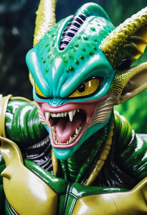 (((Extreme close-up Gremlins merged with Cell imperfect universe Dragon Ball Z Gremlins merged with Cell imperfect universe Dragon Ball Z front images images color Splash))),(((Xenomorph Alien the eighth passenger))),(((Gremlins Imperfect Cell Universe Dra...